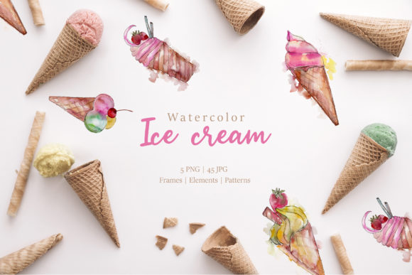 Ice Cream Watercolor Illustrations Review