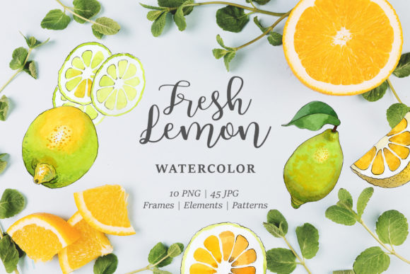 Lemon Watercolor Illustrations for Blogs