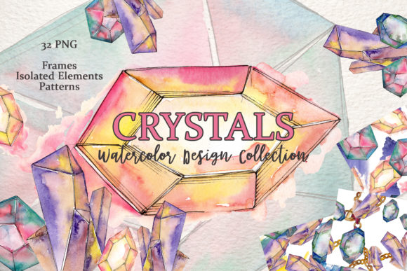 Platinum Crystals Watercolor Illustrations Review